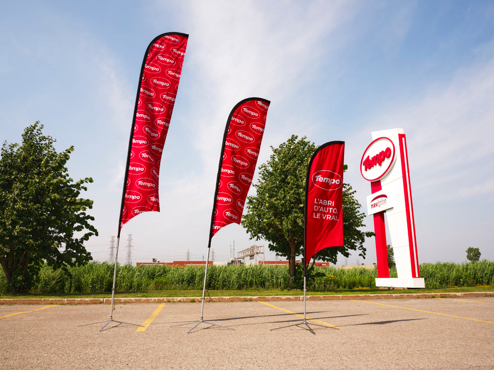 Nouveaux drapeaux promotionnels Tempo